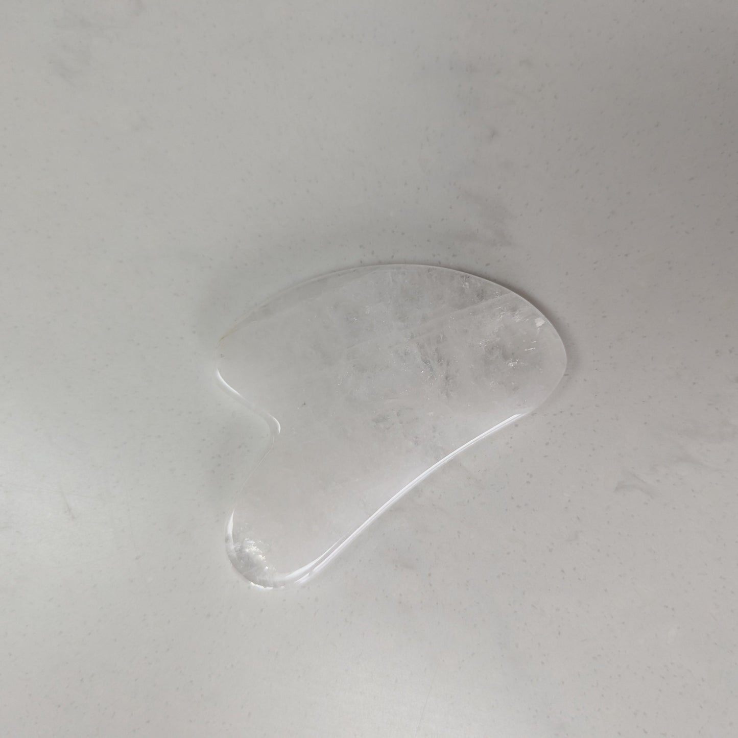 CLEAR QUARTZ CRYSTAL GUA SHA FACIAL TOOL